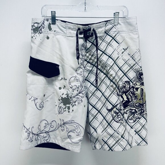 Maui And Sons Short Swimwear Size 34 Men’s Board lion/splash Drawstring - Picture 1 of 10